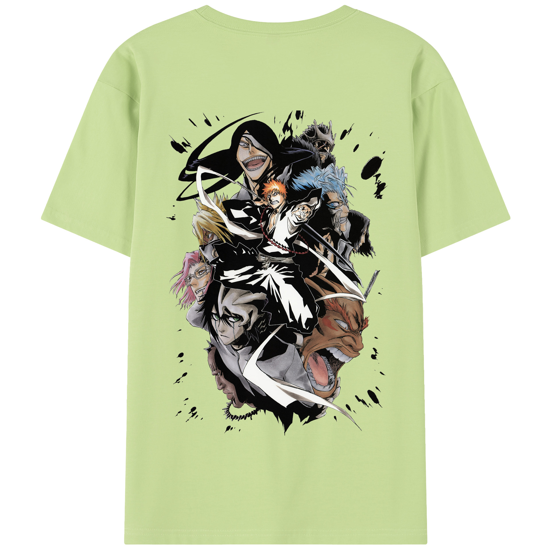 （画像用） ブリーチ 黒崎一護（くろさき いちご）BLEACH Kurosaki Ichigo 綿100％半袖Tシャツ（背面プリント）